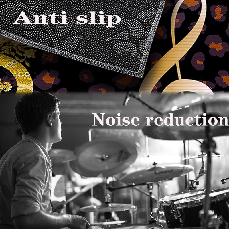 PRIHALF Drum Rug, Drum Set Carpet,Bedroom Living Room Decor,Soundproof Rug Pads Drum Accessories for Drum Set,Non-Slip Carpet,Great Gift for Drummers,100% Polyester(A,4 * 5ft) - Image 5